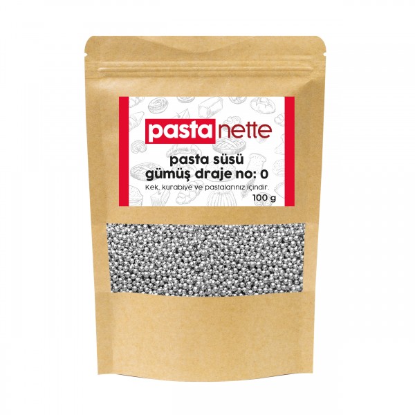 Pastanette Arjantin Şeker Gümüş Draje No:0 100 Gr