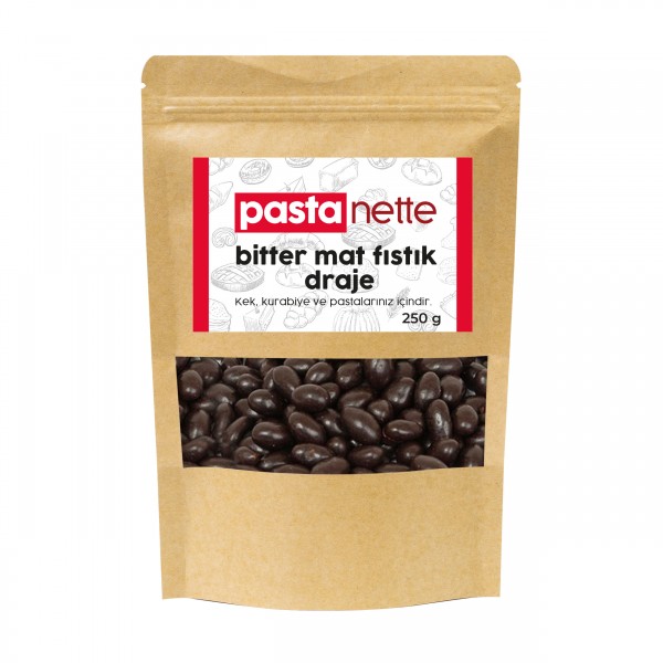 Pastanette Bitter Mat Fıstık Draje 250 Gr