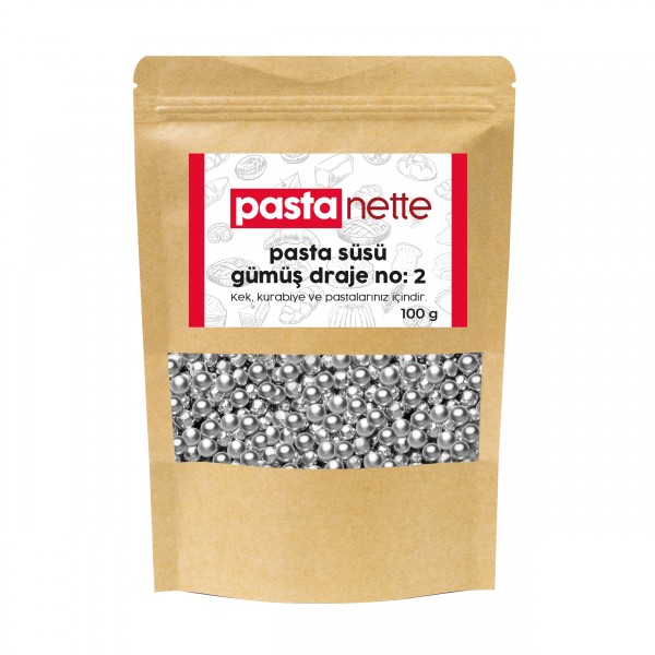 Pastanette Arjantin Şeker Gümüş Draje No:2 100 Gr