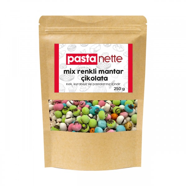 Pastanette Mix Renkli Mantar Çikolata 250 Gr