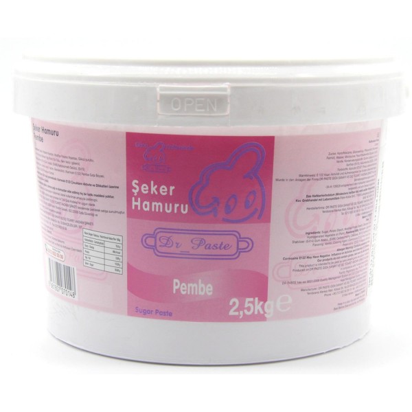 Dr. Paste Şeker Hamuru Pembe 2.5 Kg