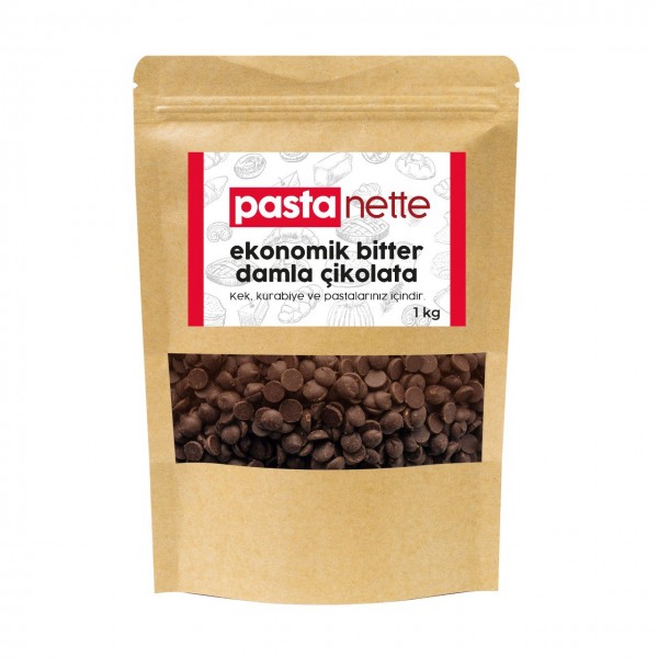 Pastanette Ekonomik Bitter Damla Çikolata 1 Kg