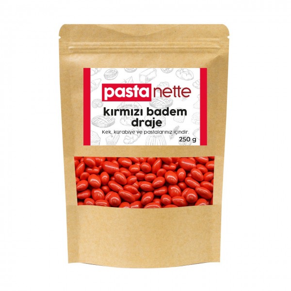 Pastanette Kırmızı Badem Draje 250Gr